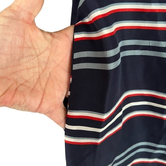 Soft Joie Silk Linen Striped Pocket Sleeveless Dress Small Coastal Grandma - Picture 3 of 7